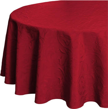 Pichler Textil Bügelfreie Tischdecke Cordoba rot rund: 170 cm Ø
