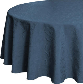 Pichler Textil Bügelfreie Tischdecke Cordoba blau oval: 160x220 cm
