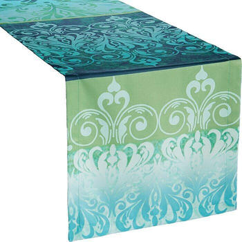 Erwin Müller Fleckabweisender Tischläufer Paisley blau 50x150 cm