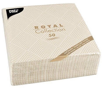 Papstar 50 Servietten ROYAL Collection 1/4-Falz 40x40cm Elegance (86497)