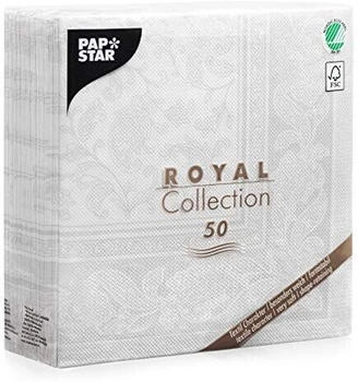 Papstar 50 Servietten ROYAL Collection 1/4-Falz 40x40 cm Ornaments (11682)