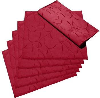 Erwin Müller Stoffserviette Serviette Remscheid 6er-Pack (6 St) Damast Uni rubin