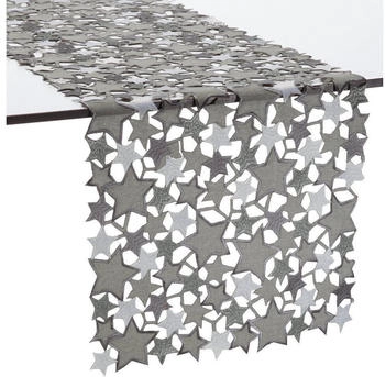 REDBEST Tischläufer (1-tlg) Uni silber 40x85 cm 40x110 cm 40x160 cm