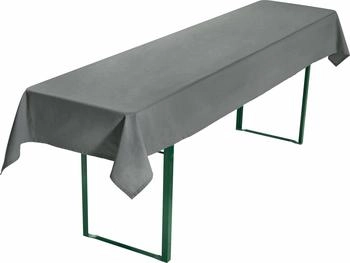 REDBEST Biertisch-Tischdecke grau 110x260 cm - strapazierstark langlebig