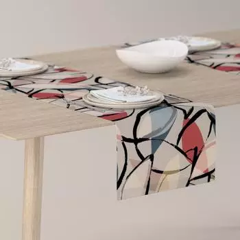 Dekoria Tischläufer, rosa-grau, 40 x 130 cm, Eden (144-21)