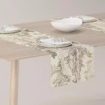 Dekoria Tischläufer, ecru-beige, 40 x 130 cm, Avinon (144-53)