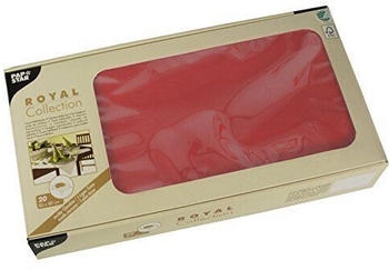 Papstar 20 Mitteldecken, Tissue ROYAL Collection 80 cm x 80 cm rot rot Papier (81890)