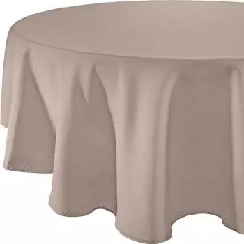 Sander Tischdecke"Loft" fleckabweisend taupe Größe rund: 150 cm Ø