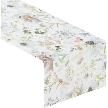 Dekoria Tischläufer, weiß-beige, 40 x 130 cm, Gardenia (143-96)