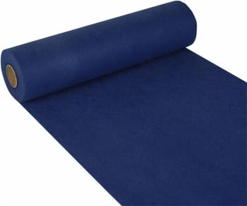 Papstar Tischl&auml;ufer stoff&auml;hnlich Vlies soft selection 24 m x 40 cm dunkelblau