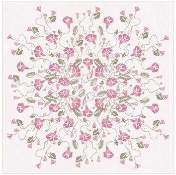 Ekelund Linneväveri Åkervinda Tischdecke 75x75 cm Rosa