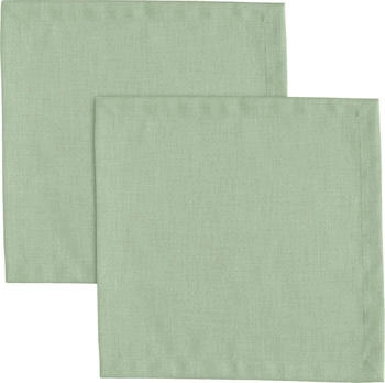 Erwin Müller Stoffserviette Serviette "Madrid" 2er-Pack, (2 St), fleckabweisend Uni, pistazie