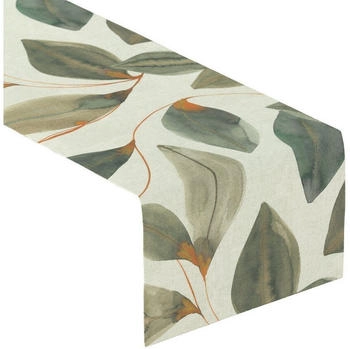 Dekoria Tischläufer, grau-grün, 40 x 130 cm, Gardenia (143-17)