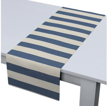 Dekoria Tischläufer, blau-weiß, 40 x 130 cm, Quadro (143-90)