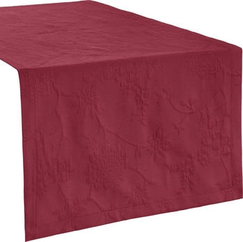 Erwin Müller Tischdecke Tischläufer "Arnsberg" (1-tlg), bügelleicht Uni, rot SIZE,40 cm x 170 cm|50 cm x 150 cm