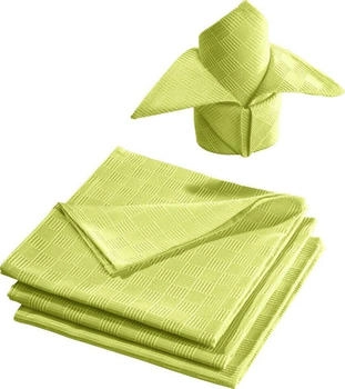 Erwin Müller Stoffserviette Serviette "Paderborn" 4er-Pack, (4 St), fleckabweisend Uni, grün