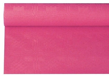 Papstar Papiertischdecke mit Damastprägung 6 x 1,2 m fuchsia (12 Rolle)