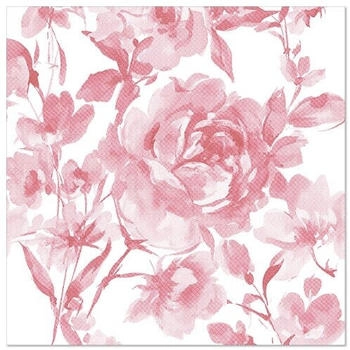 Papstar Servietten "ROYAL Collection" 1/4-Falz 40 x 40 cm bordeaux "Rose" (250 Stück)