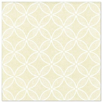 Papstar Servietten "ROYAL Collection" 1/4-Falz 40 x 40 cm champagner "Circle Flowers" (250 Stück)
