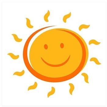 Papstar Servietten, 3-lagig 1/4-Falz 25 x 25 cm "Here comes the Sun" (280 Stück)
