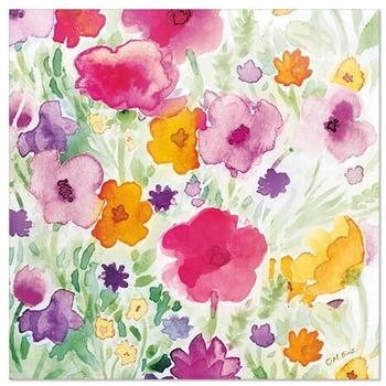 Papstar Servietten, 3-lagig 1/4-Falz 33 x 33 cm "Flower Field" (200 Stück)