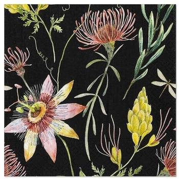 Papstar Servietten, 3-lagig 1/4-Falz 33 x 33 cm "Flowers" (200 Stück)