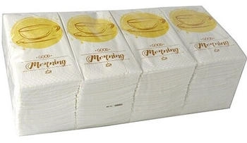 Papstar Servietten, 3-lagig 1/8-Falz 33 x 33 cm "Good Morning" (1000 Stück)