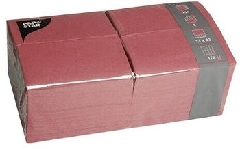 Papstar Servietten, 3-lagig 1/8-Falz 33 x 33 cm bordeaux (1000 Stück)