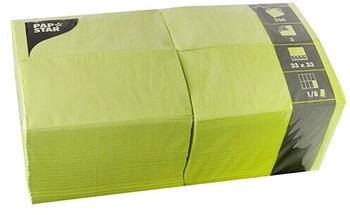 Papstar Servietten, 3-lagig 1/8-Falz 33 x 33 cm limonengrün (1000 Stück)