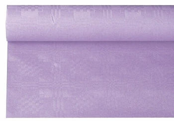 Papstar Papiertischdecke mit Damastprägung 6 x 1,2 m lila (12 Rolle)