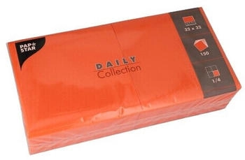 Papstar Servietten "DAILY Collection" 1/4-Falz 32 x 32 cm nektarine (900 Stück)