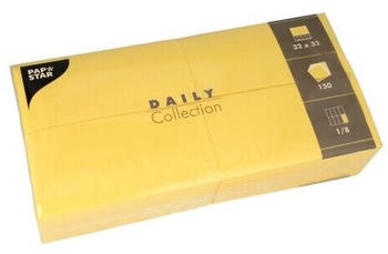 Papstar Servietten "DAILY Collection" 1/8-Falz 32 x 32 cm gelb (900 Stück)