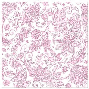 Papstar Servietten "ROYAL Collection" 1/4-Falz 40 x 40 cm fuchsia "Paisley" (250 Stück)