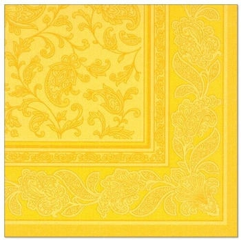 Papstar Servietten "ROYAL Collection" 1/4-Falz 40 x 40 cm gelb "Ornaments" (250 Stück)
