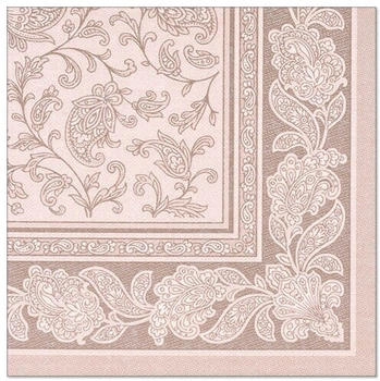 Papstar Servietten "ROYAL Collection" 1/4-Falz 40 x 40 cm mocca "Ornaments" (250 Stück)