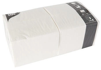 Papstar Servietten, 3-lagig 1/8-Falz 33 x 33 cm weiß (1000 Stück)