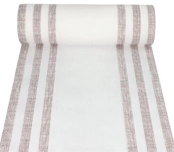 Papstar Tischläufer, stoffähnlich, PV-Tissue "ROYAL Collection" 24 m x 40 cm mocca "Lines" (4 Rolle)