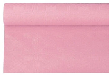 Papstar Papiertischdecke mit Damastprägung 6 x 1,2 m hellrosa (12 Rolle)