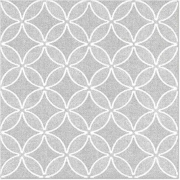 Papstar Servietten "ROYAL Collection" 1/4-Falz 40 x 40 cm grau "Circle Flowers" (250 Stück)