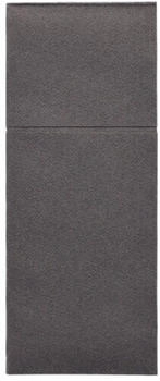 Papstar Starpak Airlaid Bestecktaschen 40 x 48 cm anthrazit "Premium" mit Besteckfalz (400 Stück)