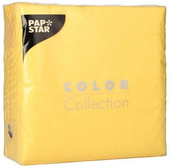 Papstar Servietten, 1-lagig 1/4-Falz 33 x 33 cm gelb (1200 Stück)