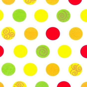 Papstar Servietten, 3-lagig 1/4-Falz 33 x 33 cm "Balls" (200 Stück)