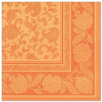 Papstar Servietten "ROYAL Collection" 1/4-Falz 40 x 40 cm orange "Ornaments" (160 Stück)