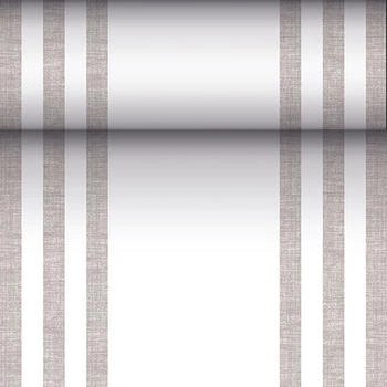 Papstar Tischläufer, stoffähnlich, PV-Tissue "ROYAL Collection" 24 m x 40 cm grau "Lines" (4 Rolle)