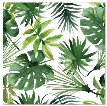 Papstar Servietten, 3-lagig 1/4-Falz 33 x 33 cm "Monstera" (200 Stück)