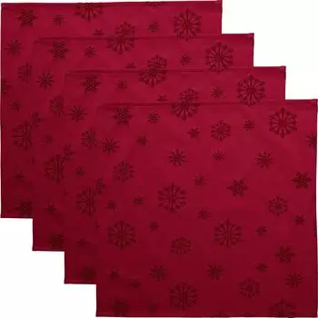 Erwin Müller Stoffserviette Serviette Marbella 4er-Pack (4 St) fleckabweisend Uni rubin