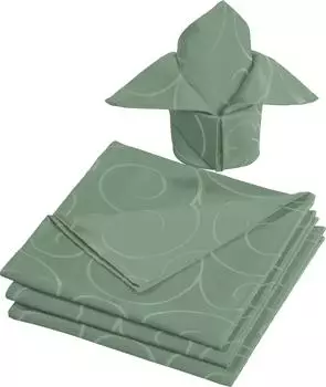 Erwin Müller Stoffserviette Serviette Oberhausen 4er-Pack (4 St) Damast Uni salbei