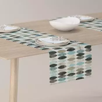 Dekoria Tischläufer, blau-beige, 40 x 130 cm, Modern (141-91)