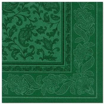Papstar Servietten "ROYAL Collection" 1/4-Falz 40 x 40 cm dunkelgrün "Ornaments" (250 Stück)