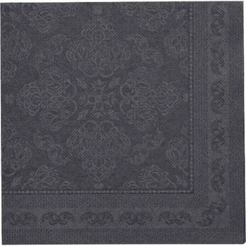 Papstar Servietten "ROYAL Collection" 1/4-Falz 40 x 40 cm schwarz "Arabesque" (250 Stück)